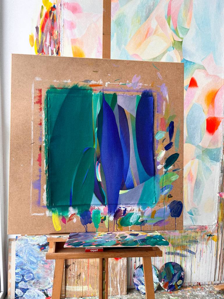 Original Abstract Expressionism Abstract Painting by Anatolii Zhuk